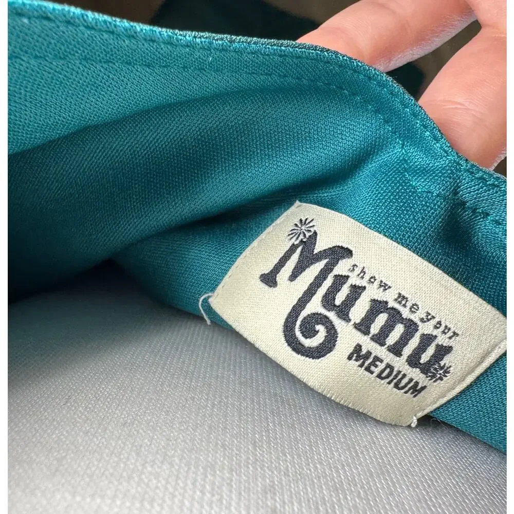 VINTAGE show me your Mumu Maxi Dress Size Medium Teal